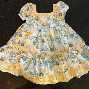 Joie Floral Kids Dress with Yellow and Blue